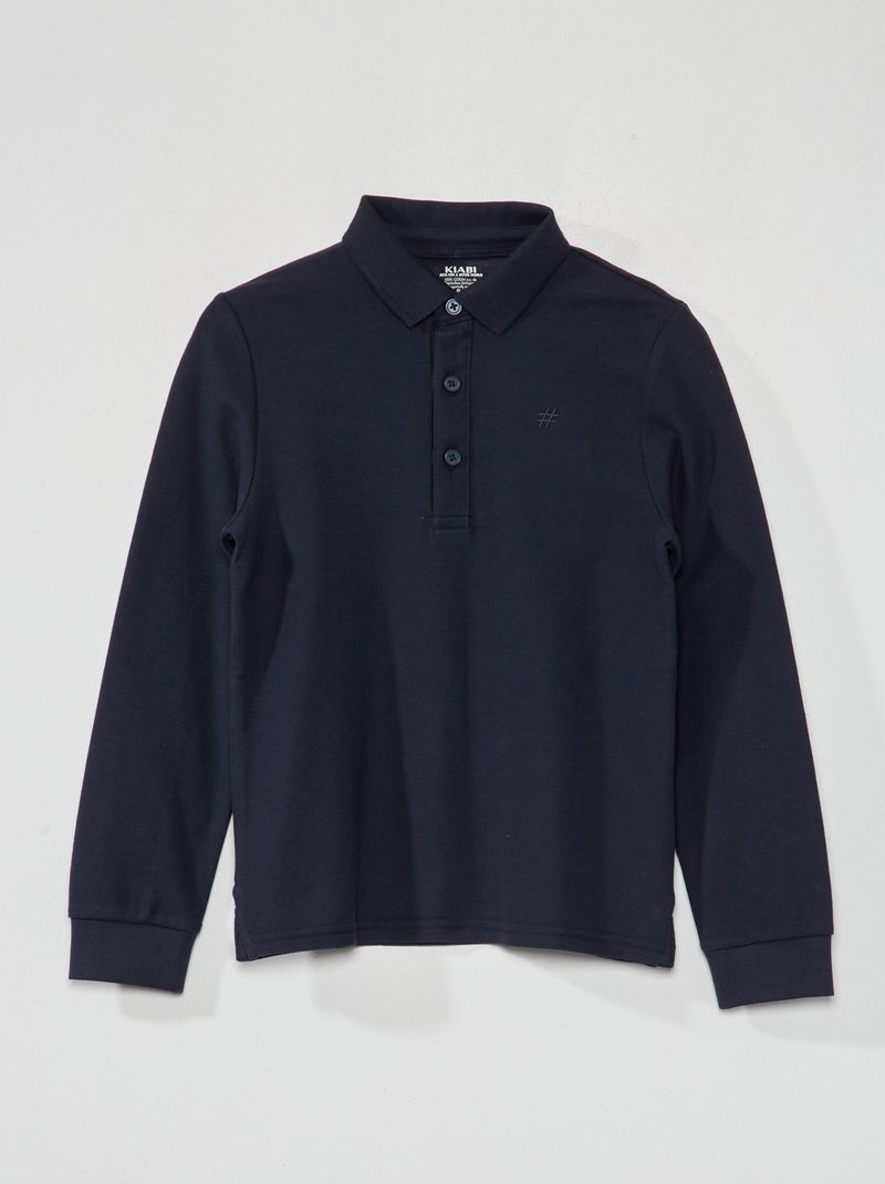 Polo van piquétricot Blauw - Kiabi