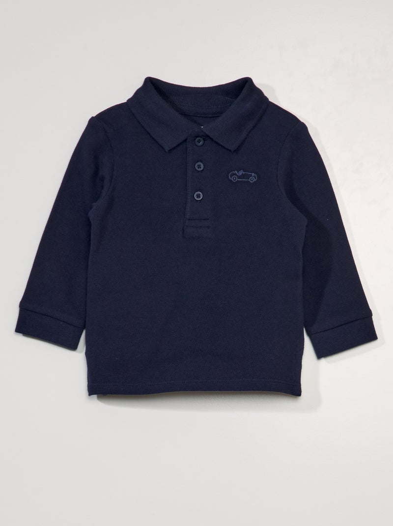 Polo van piquétricot BLAUW - Kiabi