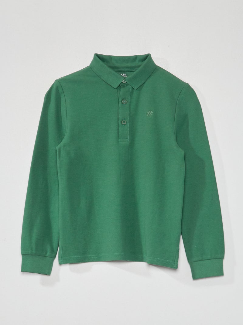 Polo van piquétricot GROEN - Kiabi