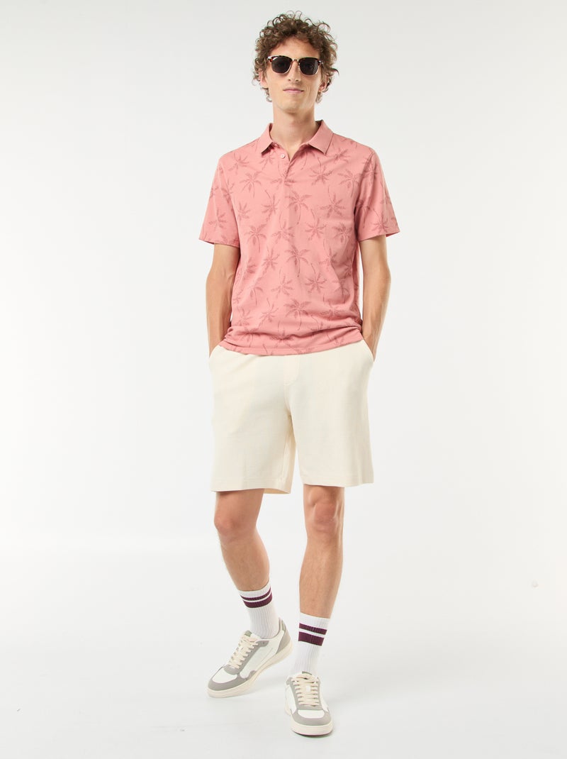 Polo van piquétricot met all-over motiefje Rose - Kiabi