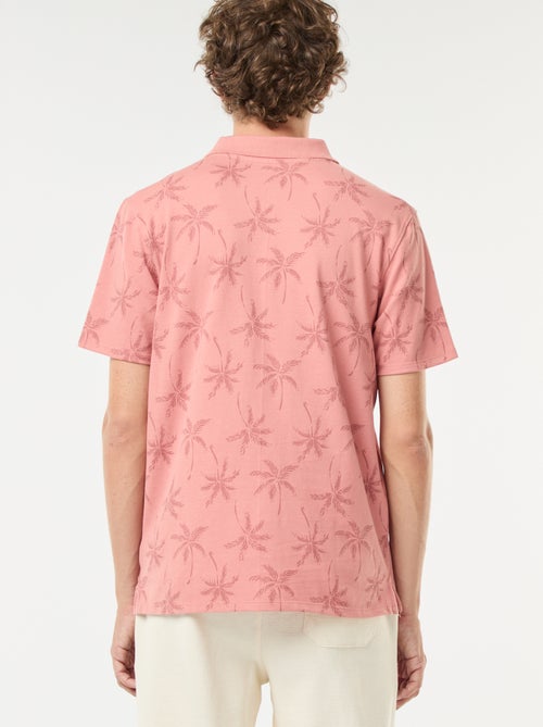 Polo van piquétricot met all-over motiefje - Kiabi