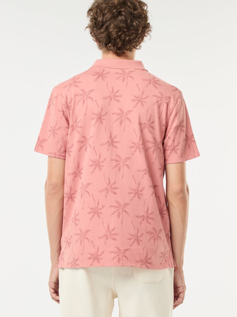 Polo van piquétricot met all-over motiefje Rose - Kiabi