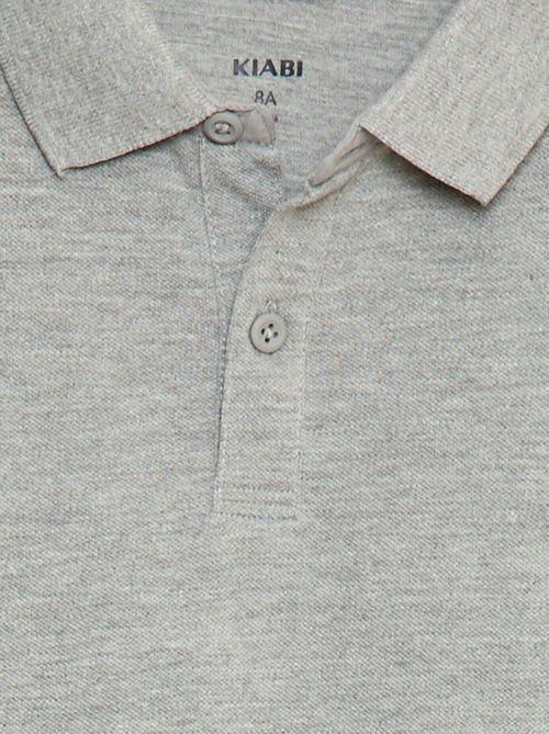 Polo van piquétricot met lange mouwen - Kiabi