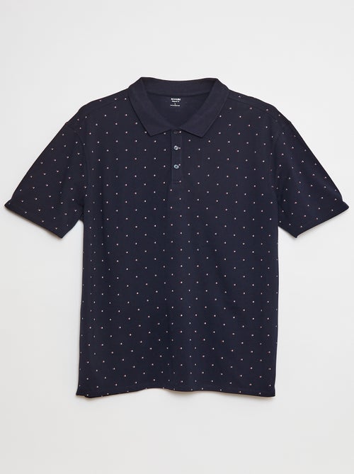 Polo van piquétricot met print - Kiabi