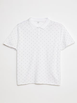 Polo van piquétricot met print