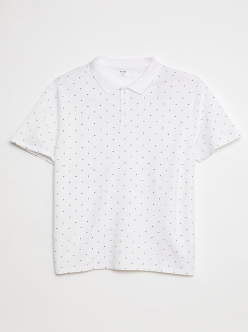 Polo van piquétricot met print - Kiabi