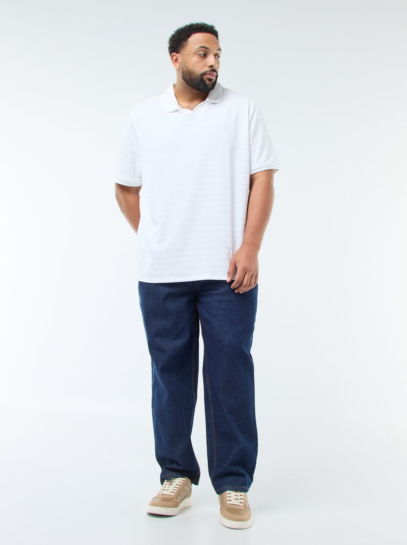 Polo van piquétricot wit - Kiabi