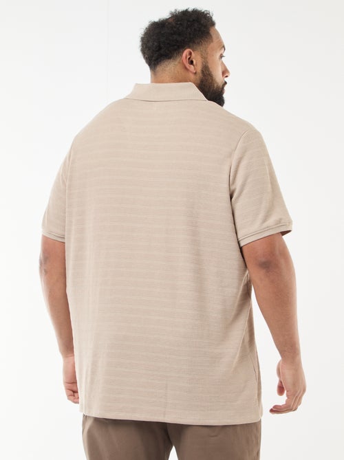 Polo van stretchkatoen met korte mouwen - Kiabi