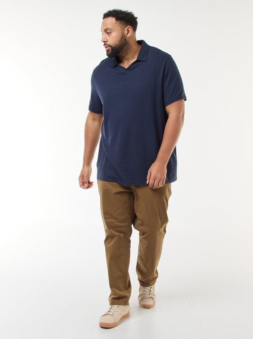 Polo van stretchkatoen met korte mouwen - Kiabi