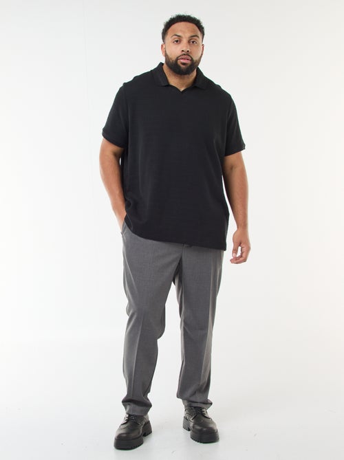 Polo van stretchkatoen met korte mouwen - Kiabi