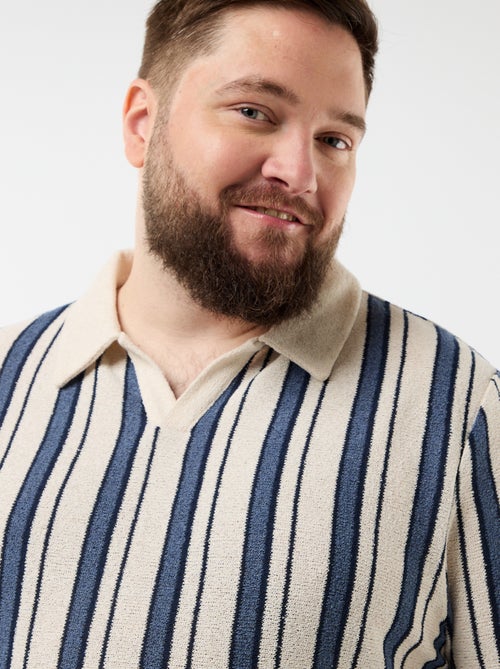 Polo van tricotstof met korte mouwen - Kiabi