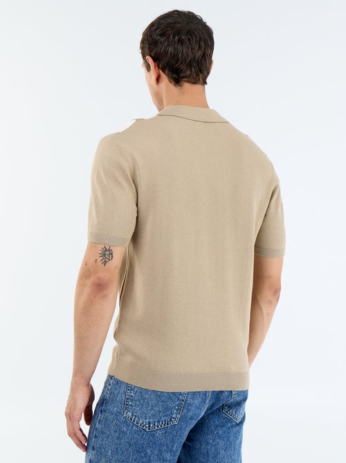 Poloshirt met korte mouwen en kraag zonder knopen - Kiabi