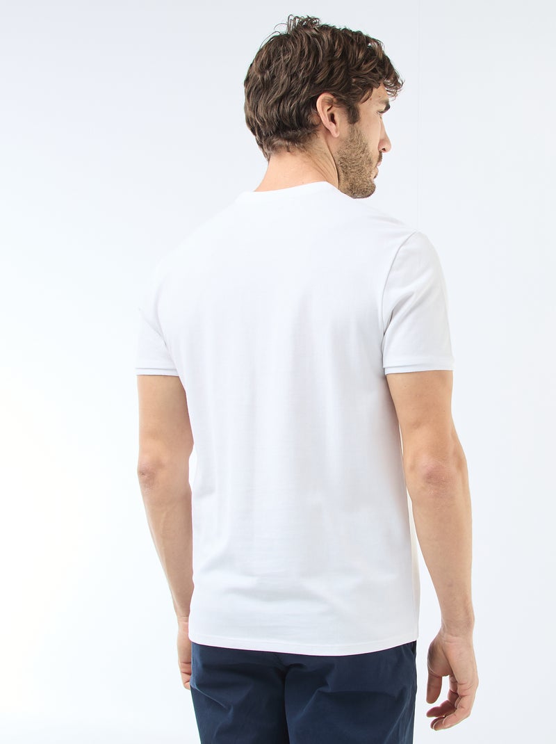 Poloshirt met mao-kraag Wit - Kiabi