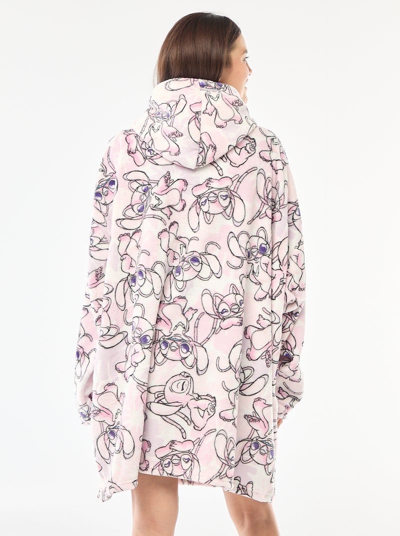 Poncho plaid voor volwassenen 'Stitch' Rose - Kiabi