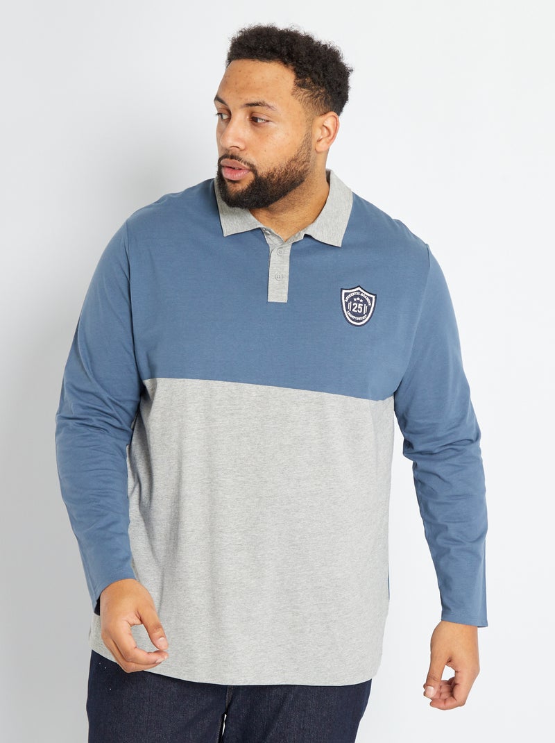 Poncho van jersey met colorblock-patroon GRIJS - Kiabi