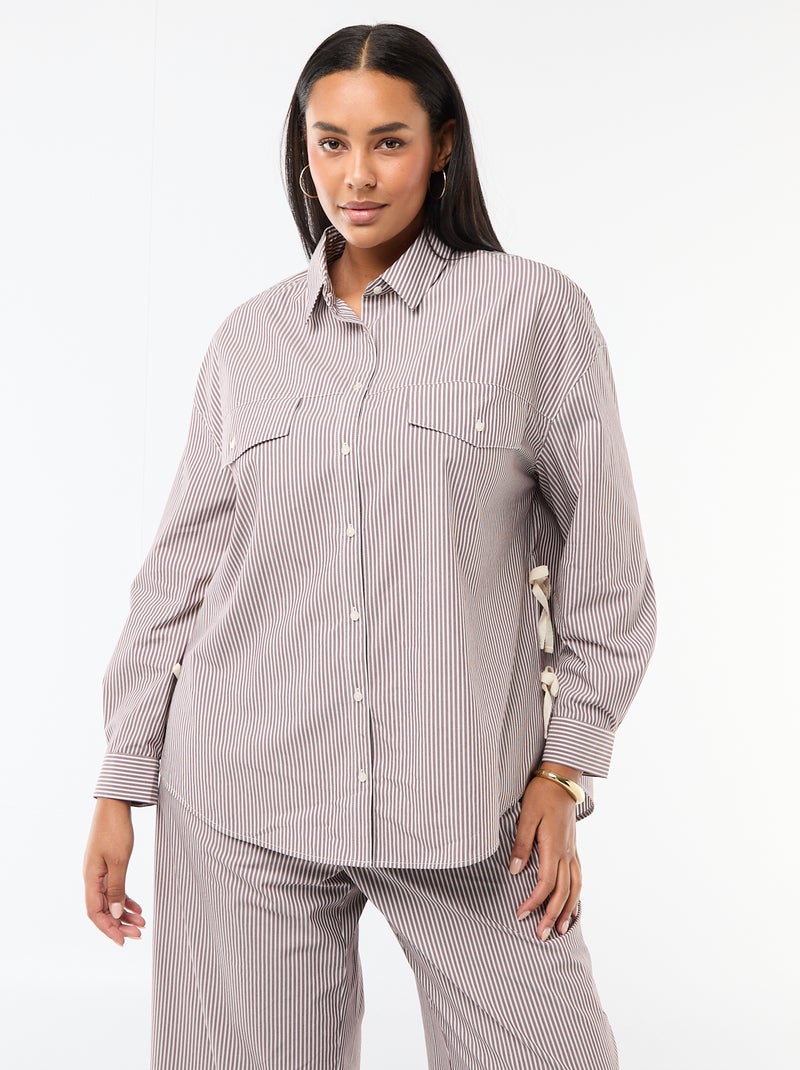 Popeline blouse Biege - Kiabi