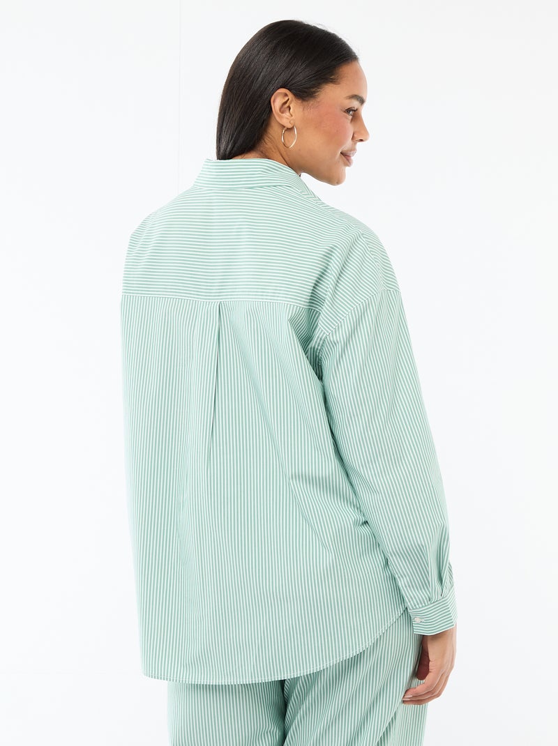 Popeline blouse Groen - Kiabi