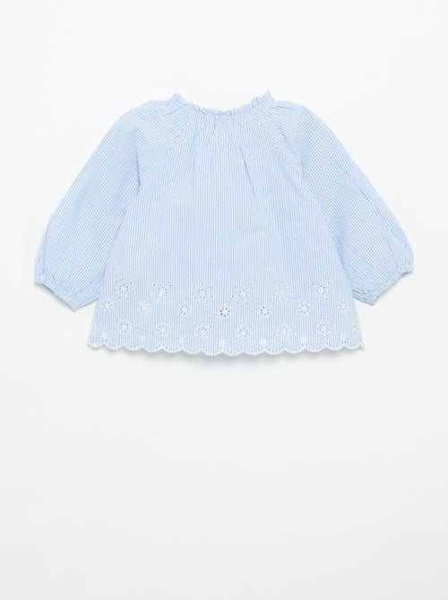 Popeline blouse met borduursels - Kiabi