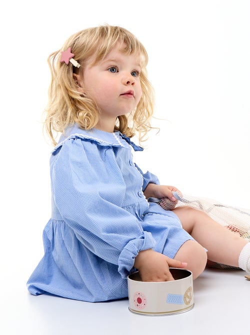 Popeline blouse met Peter Pan-kraag - Kiabi