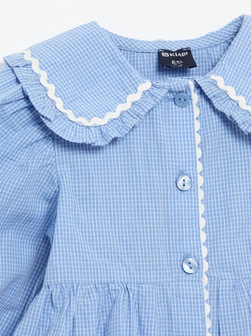 Popeline blouse met Peter Pan-kraag - Kiabi