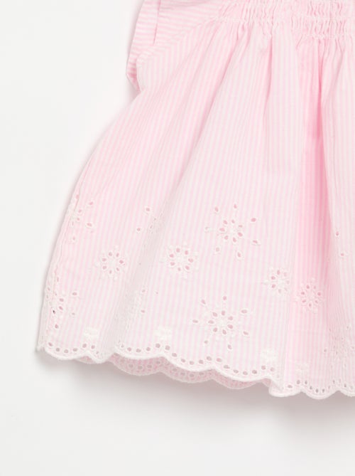 Popeline blouse met volants - Kiabi