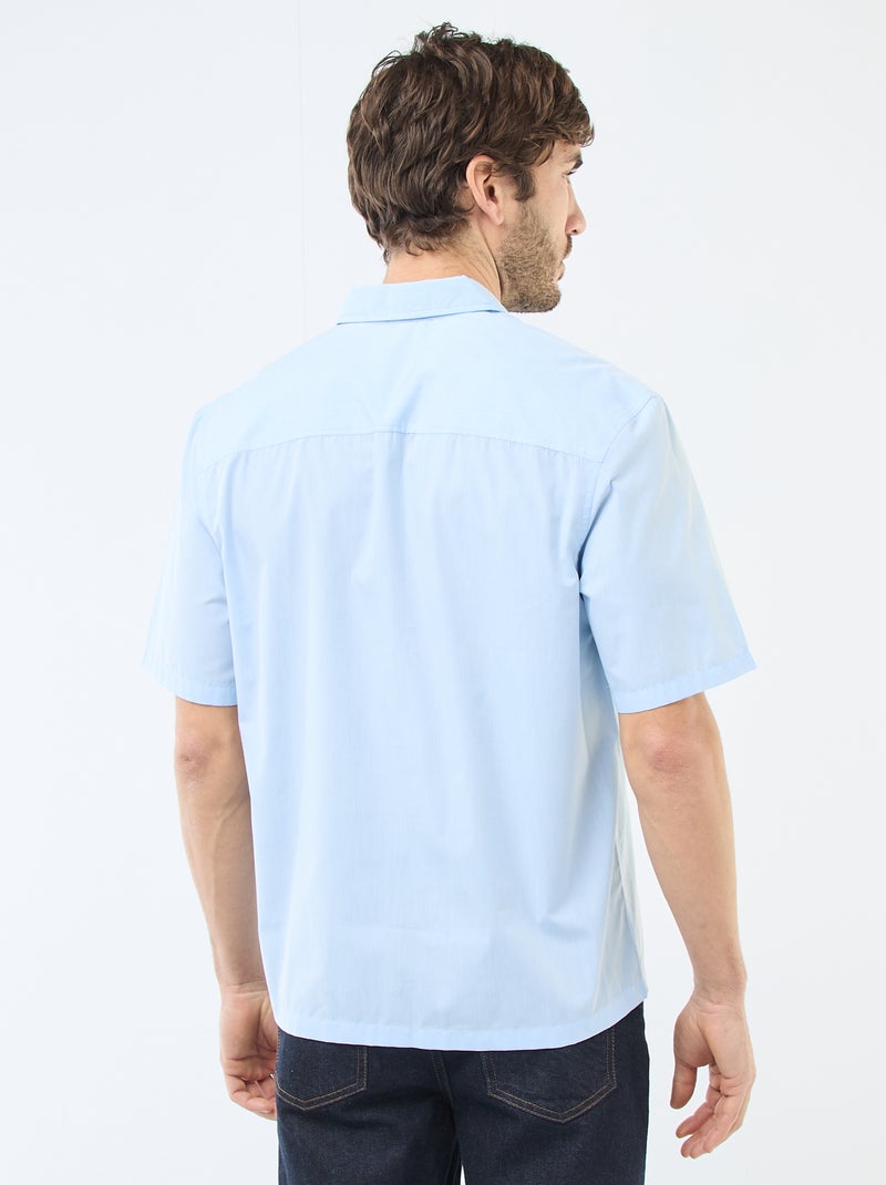 Popeline overhemd Blauw - Kiabi