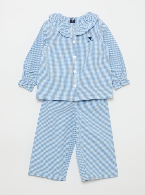 Popeline pyjama - 2-delige set - Kiabi