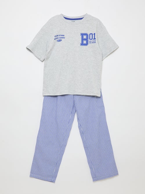 Popeline pyjamaset - 2-delig - Kiabi