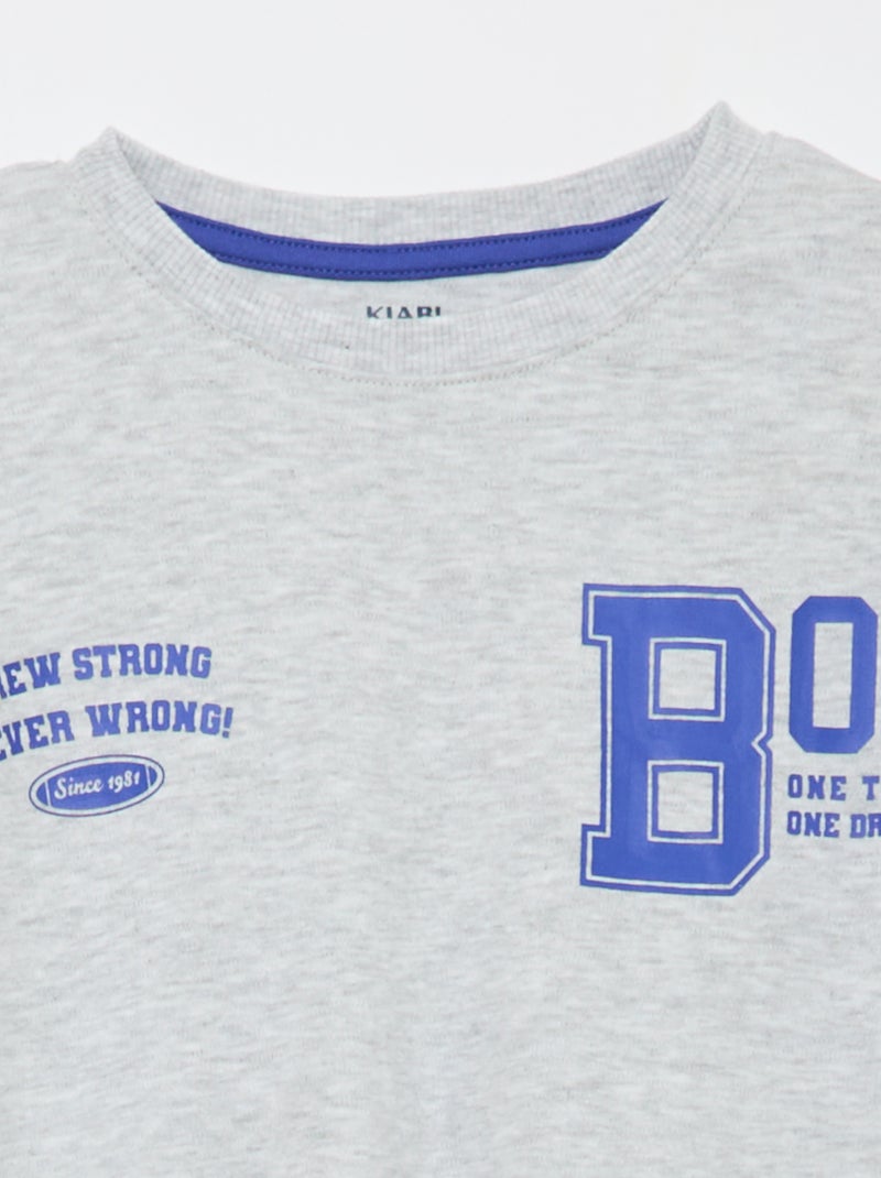 Popeline pyjamaset - 2-delig Blauw - Kiabi