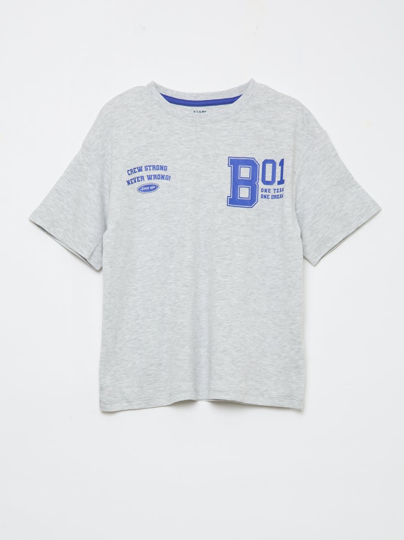 Popeline pyjamaset - 2-delig Blauw - Kiabi