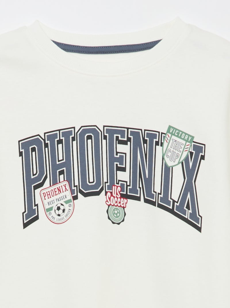 Popeline pyjamaset - 2-delig Wit - Kiabi