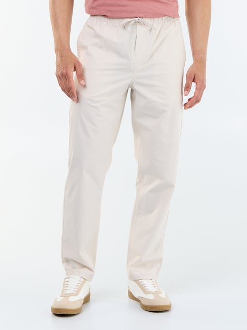 Popeline stadspantalon - Kiabi