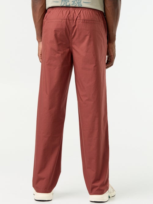 Popelinebroek met elastische taille - Kiabi