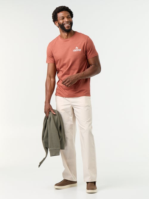 Popelinebroek met elastische taille - Kiabi