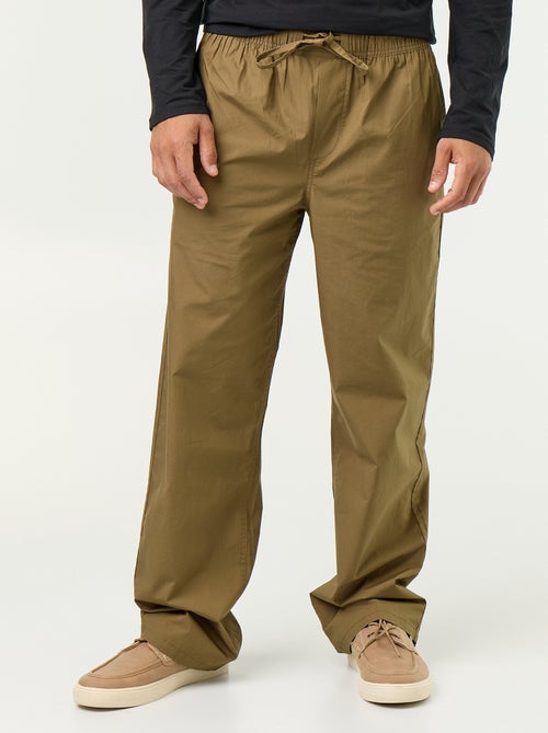 Popelinebroek met elastische taille - Kiabi