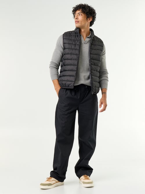 Popelinebroek met elastische taille - Kiabi