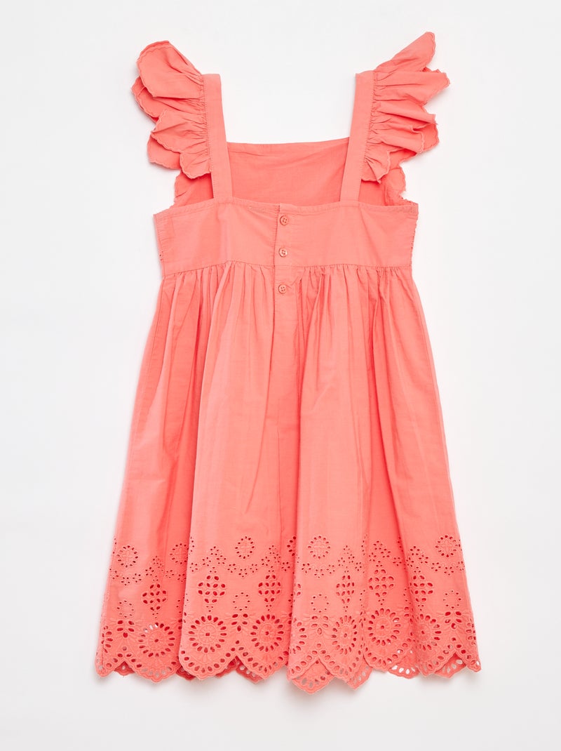 Poplin jurk met broderie anglaise Rose - Kiabi