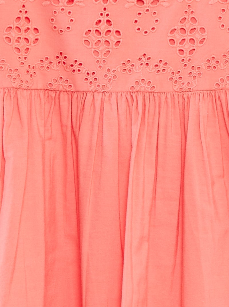 Poplin jurk met broderie anglaise Rose - Kiabi