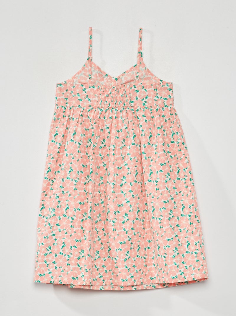 Poplin jurkje met print WIT - Kiabi