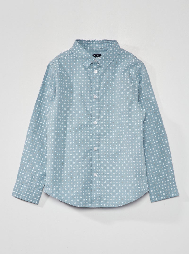 Poplin overhemd BLAUW - Kiabi
