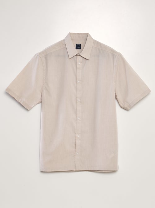 Poplin overhemd met korte mouw - Kiabi