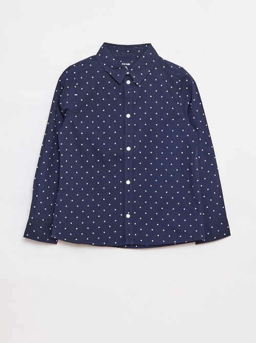 Poplin overhemd met lange mouwen - Kiabi