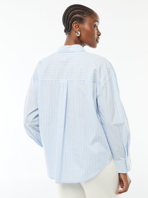 Poplin overhemd met lange mouwen - Kiabi