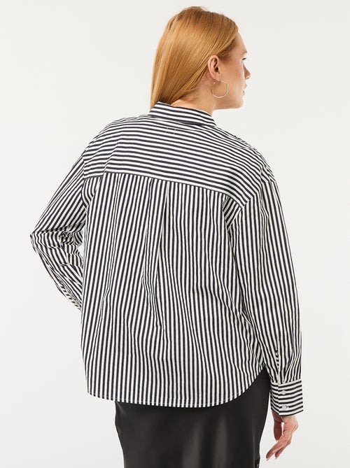 Poplin overhemd met lange mouwen - Kiabi