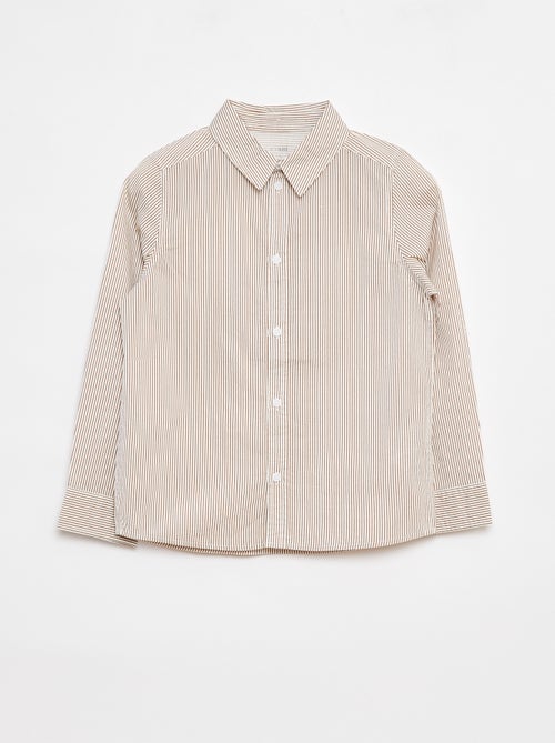 Poplin overhemd met lange mouwen - Kiabi