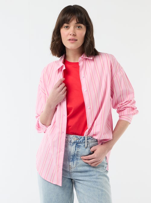 Poplin overhemd met lange mouwen - Kiabi