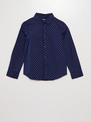 Poplin overhemd met print