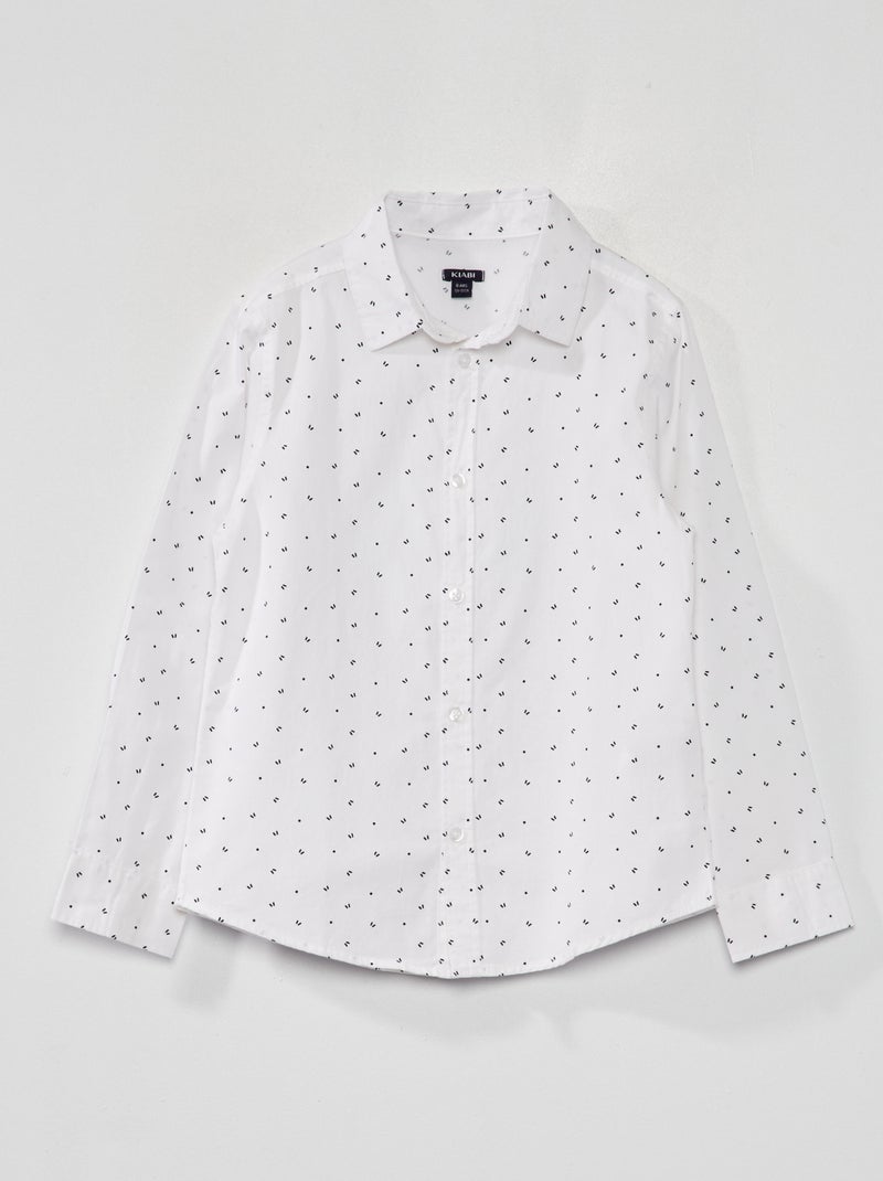 Poplin overhemd WIT - Kiabi