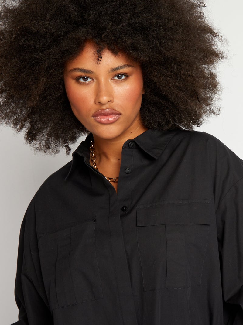 Poplin overhemd ZWART - Kiabi