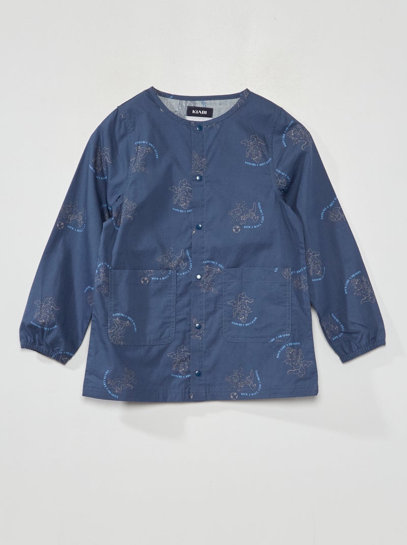 Poplin schoolschort BLAUW - Kiabi